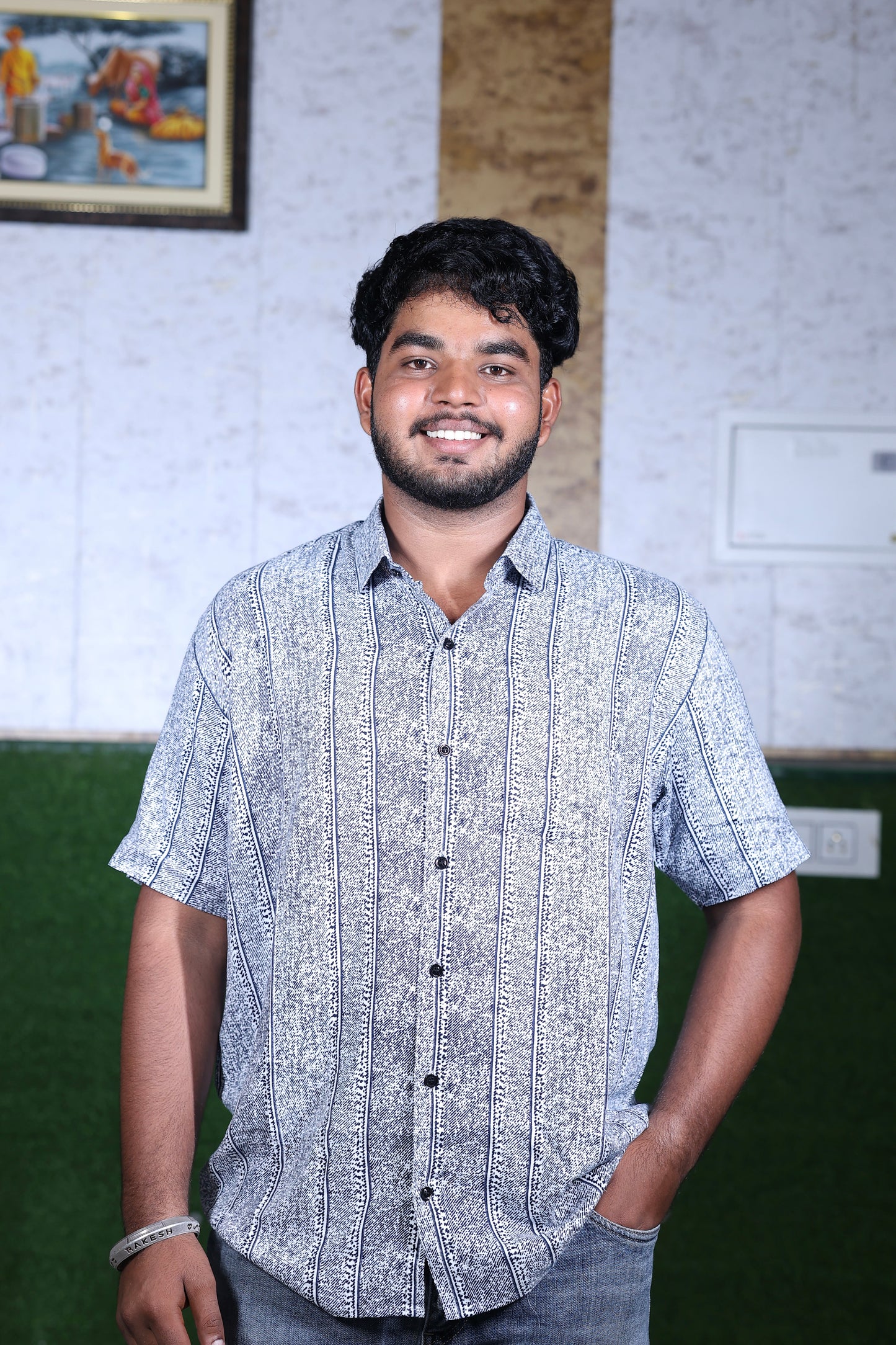 Urban Grey Printed Shirt