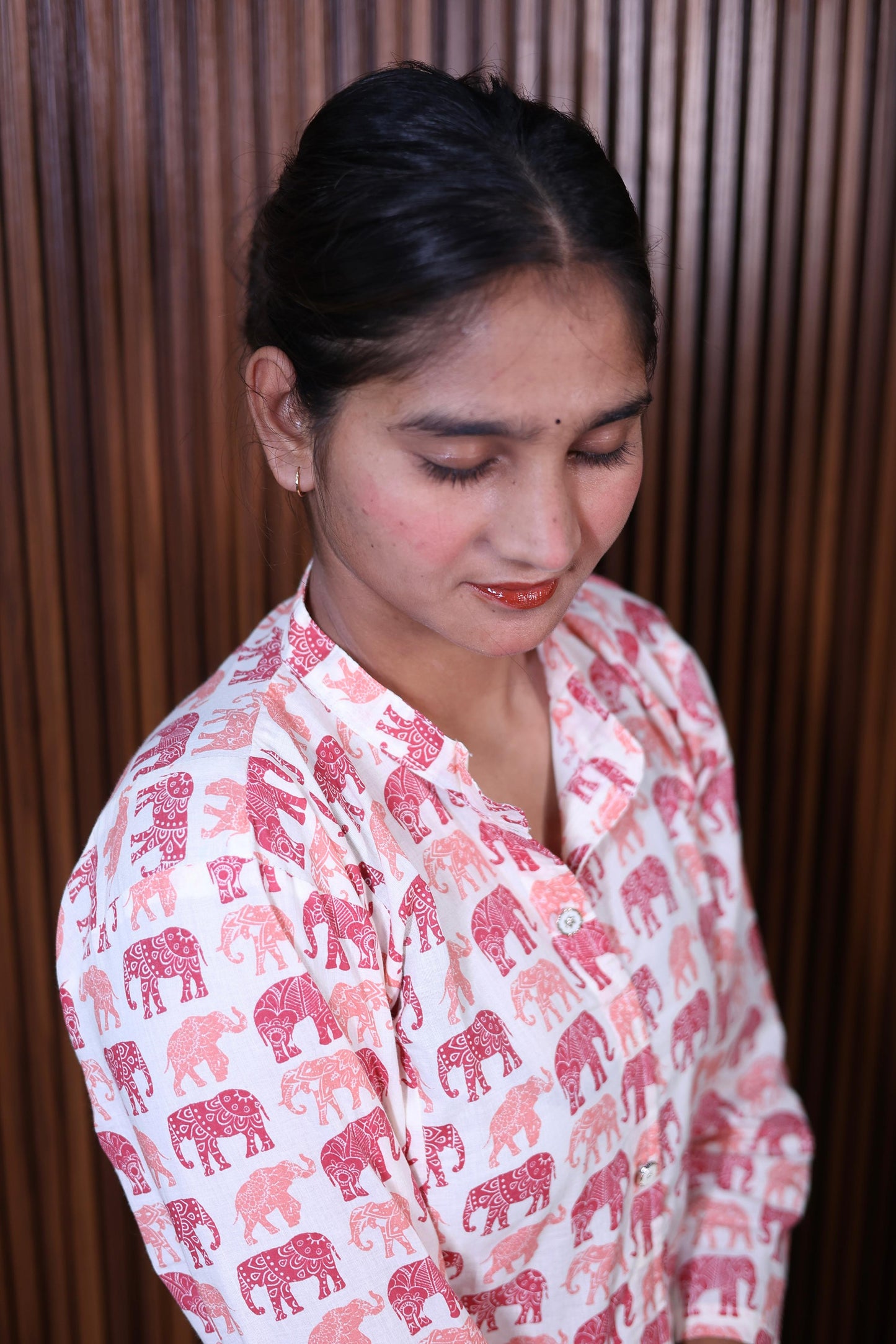 "Heritage Bliss - Elephant Print Kurta Set"