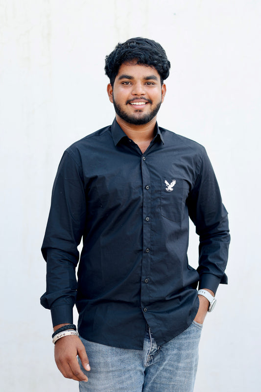 Midnight Black Casual Shirt