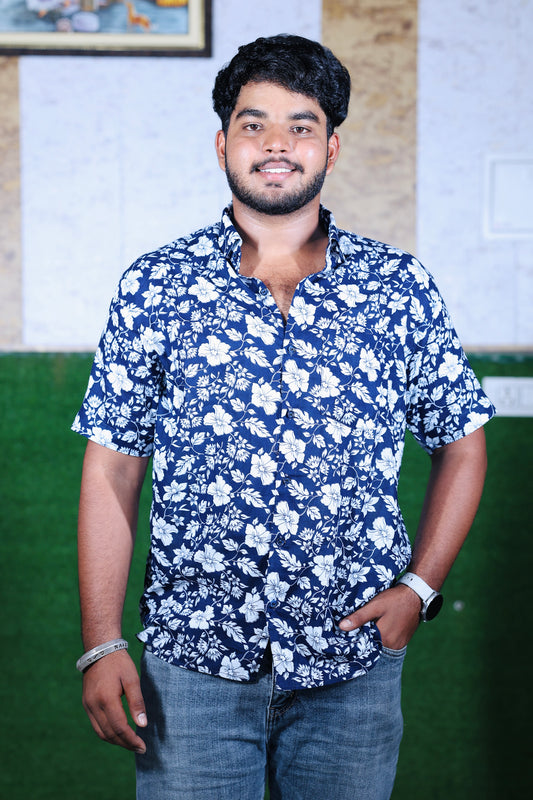 Ocean Bloom Floral Shirt