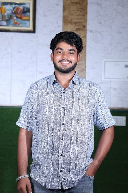 Urban Grey Printed Shirt