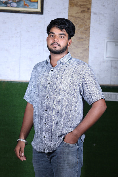 Urban Grey Printed Shirt