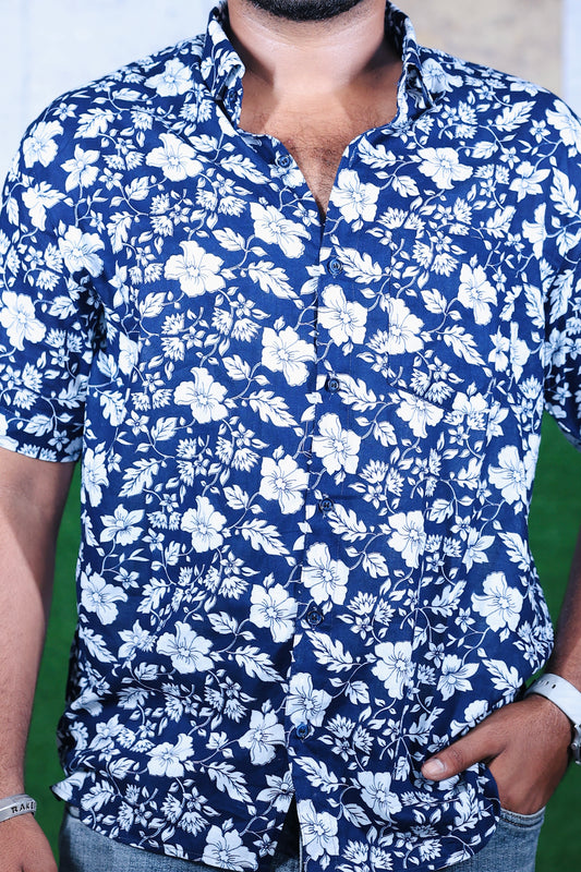 Ocean Bloom Floral Shirt