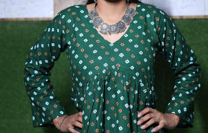 Zyra green peplum top