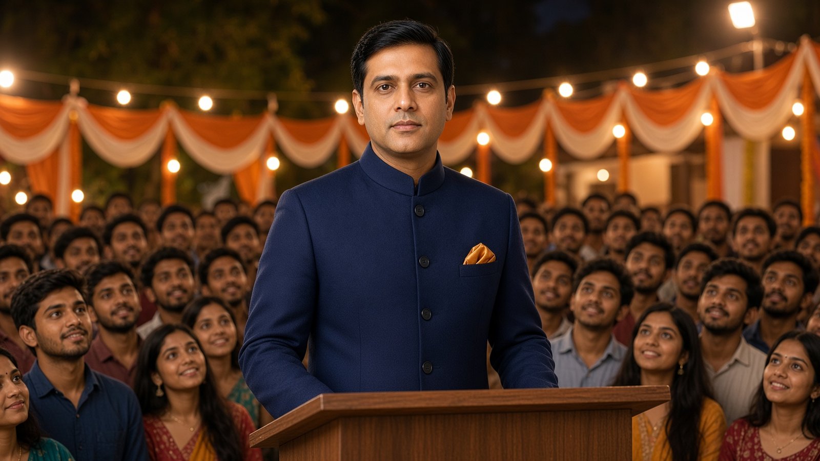 Pardeep speaking at a small evening gathering